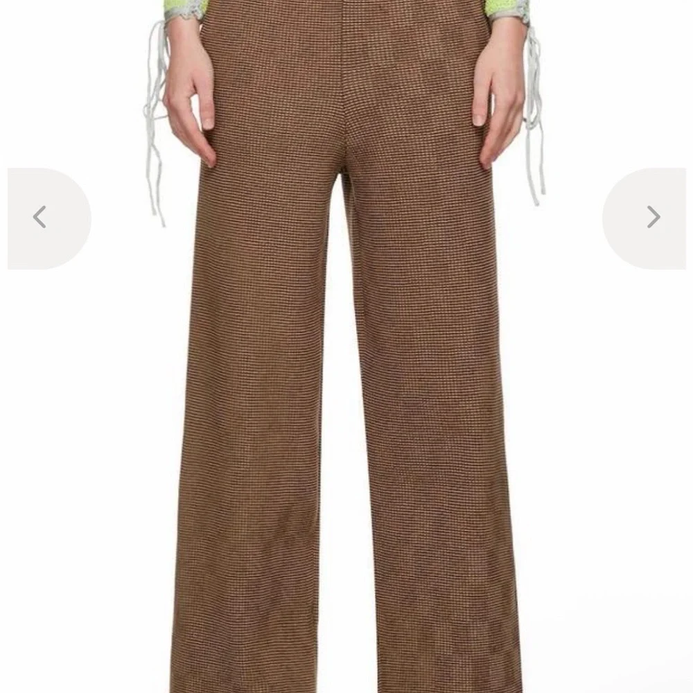 NWOT Isa Boulder Checkered Reflective Brown Loose Pants Size Large - Picture 3 of 5